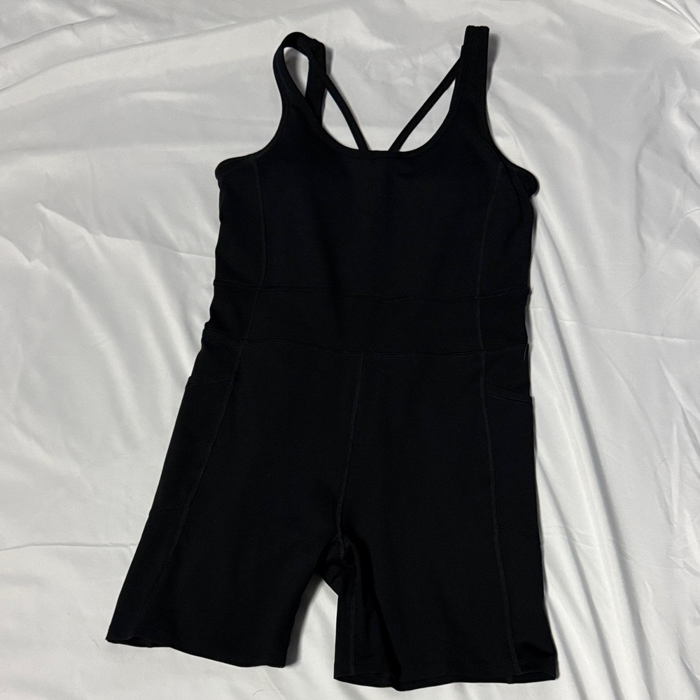 Calvin Klein black one piece workout